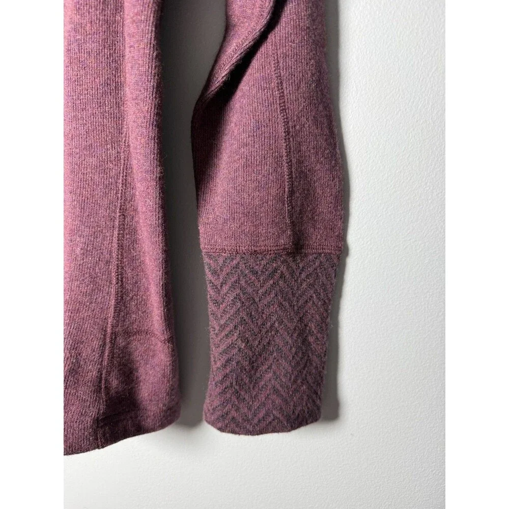 Prana Lucia Sweater Wool Blend Mock Neck Womens Medium - Burgundy - Picture 5 of 11